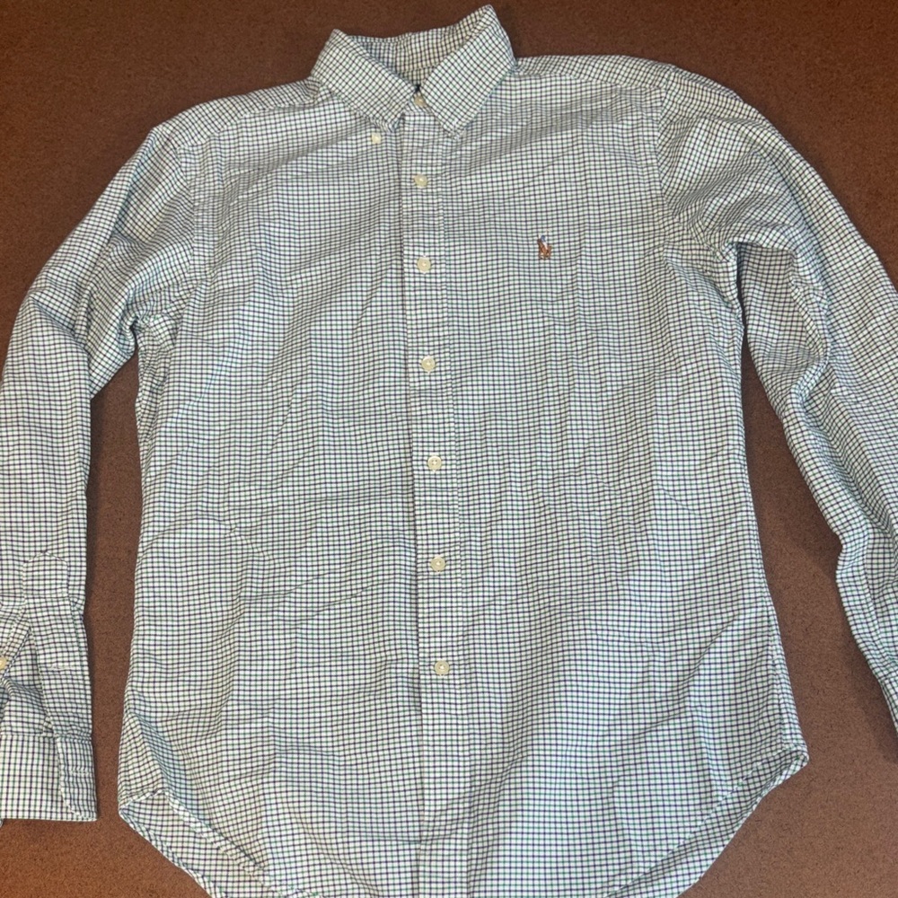 Polo by Ralph Lauren Small Blue and White Gingham Button-Down Shirt